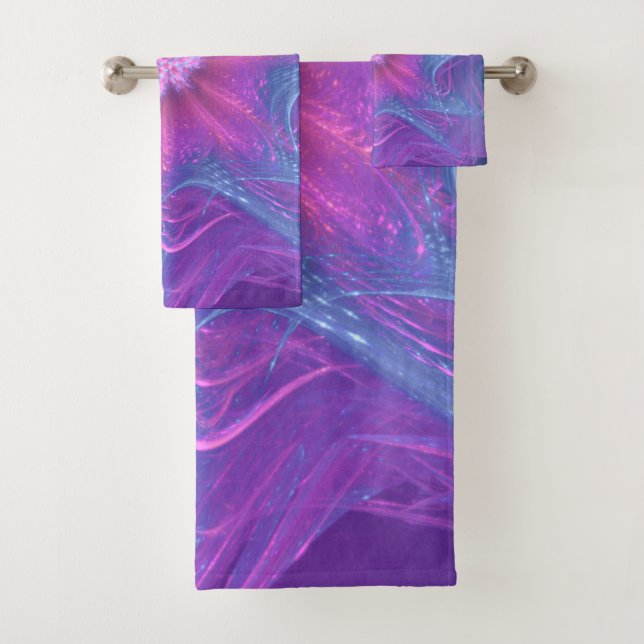 Towel Fractal Delicate Cyan Palette (Insitu)