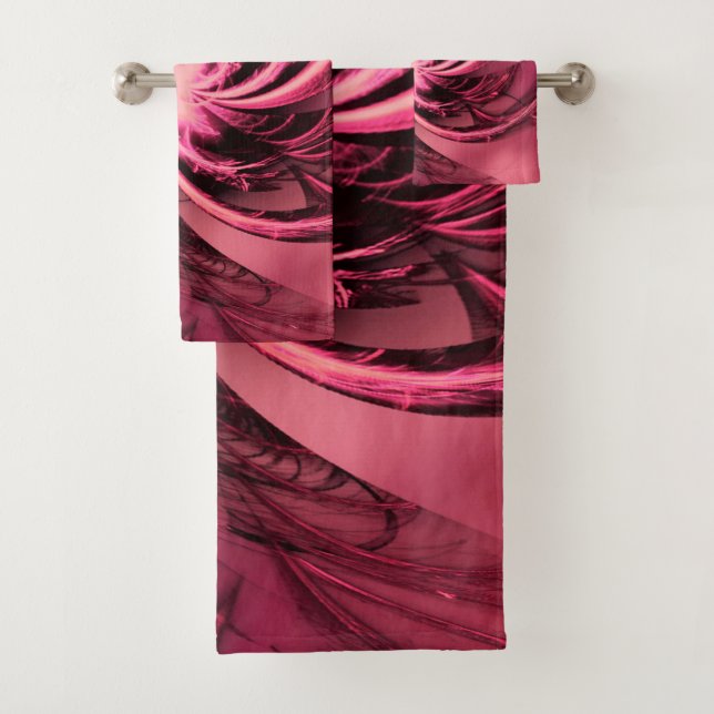 Towel Fractal Twisted Purple & Plum (Insitu)