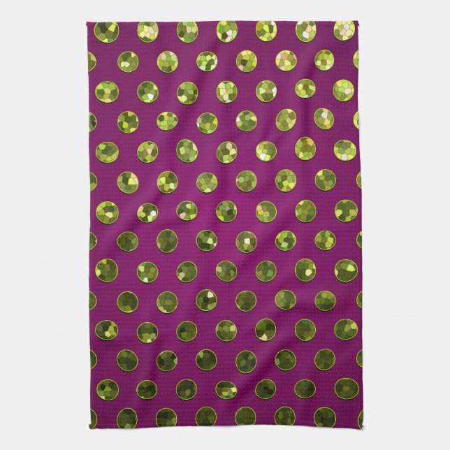 Towel Polka Dot Sparkley Jewels (Vertical)