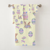Towel Set Egg Bunnies