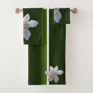 Towel Set - Gardenia on Stripes