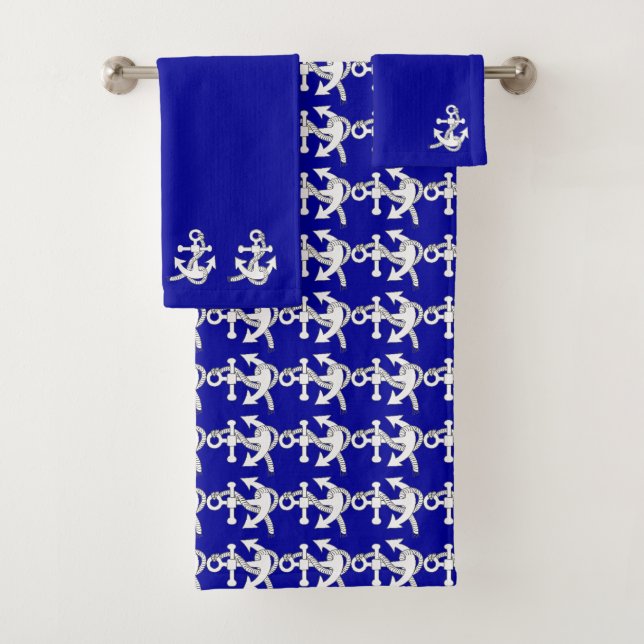 Towel Set - White Boat Anchor (Insitu)