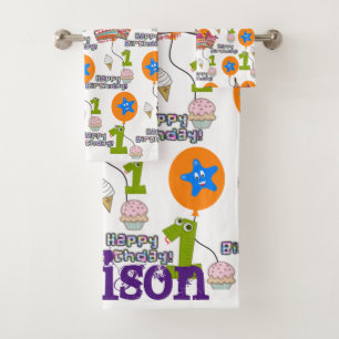 Towel Sets, #1 Happy Birthday First Birthday