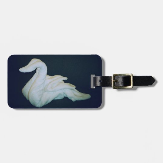 Towel Swan Custom ID Luggage Tag