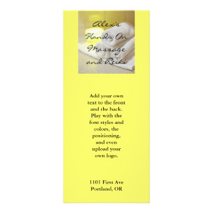 Towels and Candle in a spa setting Rack Card