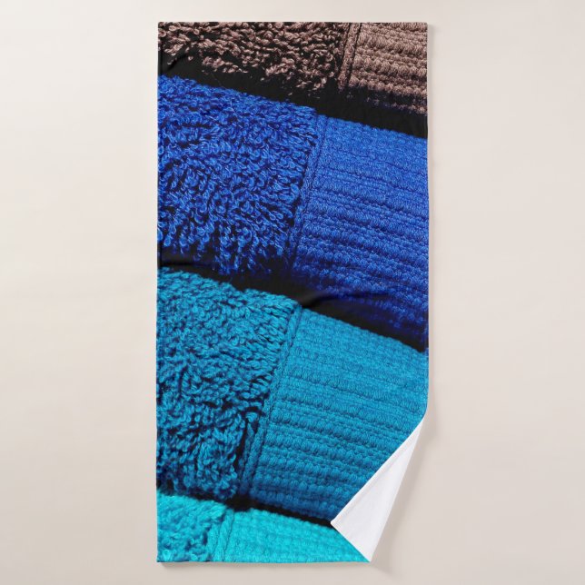 Towels blue turquoise grey (Bath Towel)