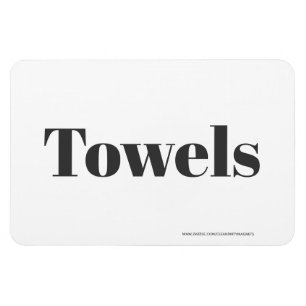 Towels  - w/website address magnet