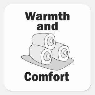 Towels Warmth And Comfort Square Sticker