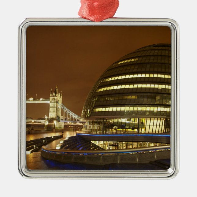 Tower Bridge, and Greater London Authority Metal Tree Decoration (Front)
