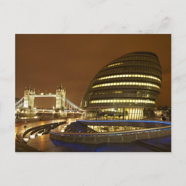 Tower Bridge, and Greater London Authority Postcard (Front)
