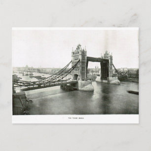 Tower Bridge and River Thames 1900 Postcard