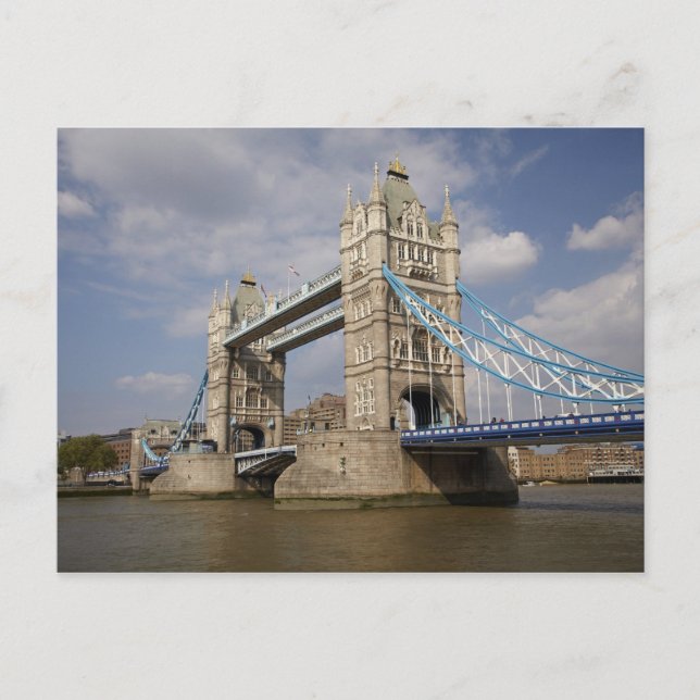 Tower Bridge and River Thames, London, Postcard (Front)