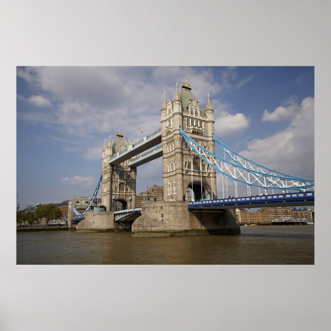 Tower Bridge and River Thames, London, Poster (Front)