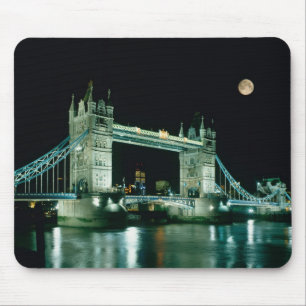 Tower Bridge at Night, London, England Mouse Mat