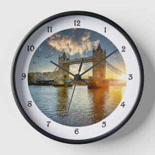 Tower Bridge at Sunset Clock