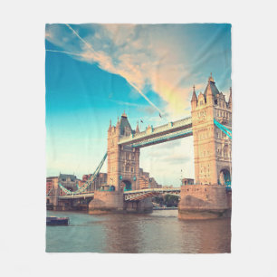Tower bridge at sunset, Londonplace, london, brid Fleece Blanket