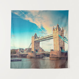 Tower bridge at sunset,  Londonplace, london, brid Tapestry