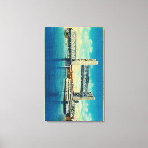 Tower Bridge Elevated for Sacramento River Canvas Print