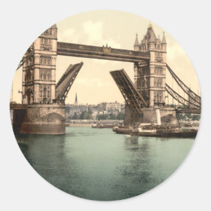 Tower Bridge I, London, England Classic Round Sticker