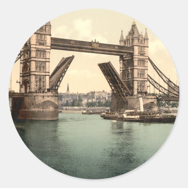Tower Bridge I, London, England Classic Round Sticker (Front)