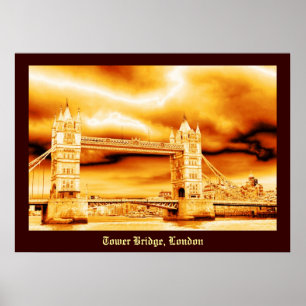 Tower Bridge in Gold Poster