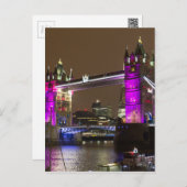 Tower Bridge in Princess pink Postcard (Front/Back)