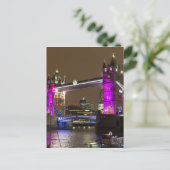 Tower Bridge in Princess pink Postcard (Standing Front)