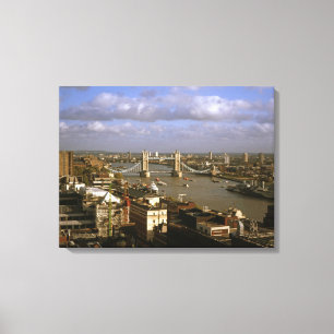 Tower Bridge in the 1990's Canvas Print