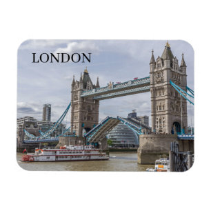 Tower Bridge lifted view fridge magnet