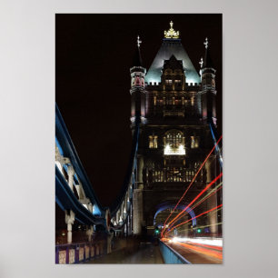 Tower Bridge Lights London United Kingdom Europe Poster