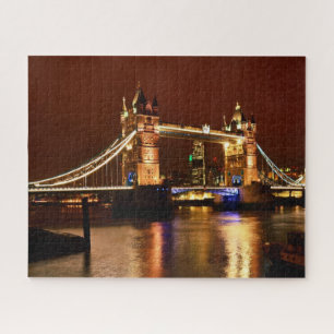 Tower Bridge & London at night, England (UK) Jigsaw Puzzle