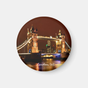 Tower Bridge, London at Night, England (UK) Magnet