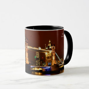 Tower Bridge, London at Night, England (UK) Mug