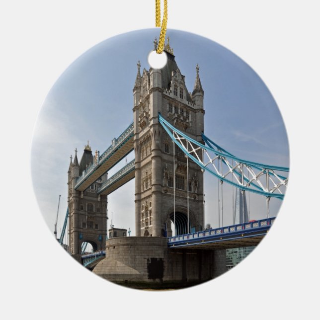 Tower Bridge London Ceramic Tree Decoration (Front)