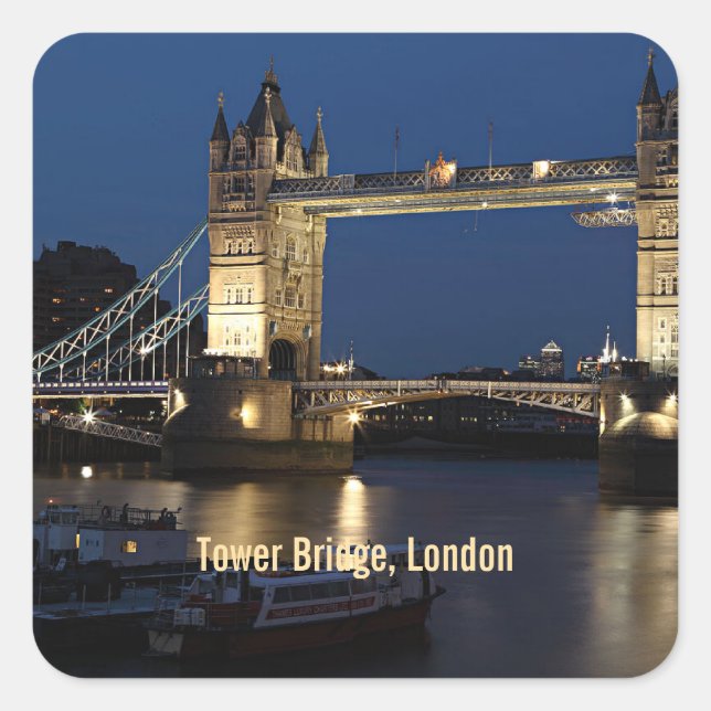 Tower Bridge, London, England Square Sticker (Front)