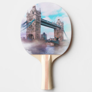 Tower Bridge London Great Britain UK Sketch Ping Pong Paddle