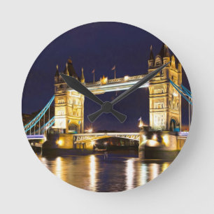 Tower Bridge London Round Clock