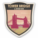 Tower Bridge London Travel Art Vintage<br><div class="desc">Tower Bridge vector artwork. Tower Bridge is a moveable bridge that spans the River Thames. It's a London icon with Victorian engineering and modern glass floor walkways.</div>
