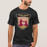 Tower Bridge London Travel Art Vintage T-Shirt<br><div class="desc">Tower Bridge vector artwork. Tower Bridge is a moveable bridge that spans the River Thames. It's a London icon with Victorian engineering and modern glass floor walkways.</div>