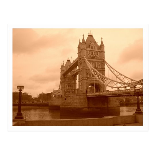 tower bridge london uk postcard