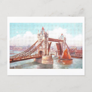Tower Bridge London Vintage Postcard