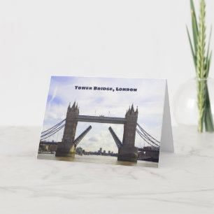 Tower Bridge London, with the road bridge open Card