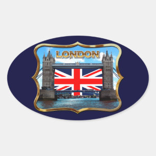Tower Bridge Oval Sticker