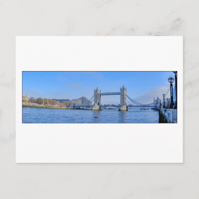 Tower Bridge panorama, London UK Postcard (Front)