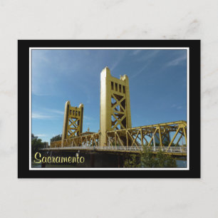 Tower Bridge, Sacramento -Alt Back Design Postcard