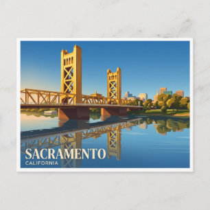 Tower Bridge Sacramento California Postcard