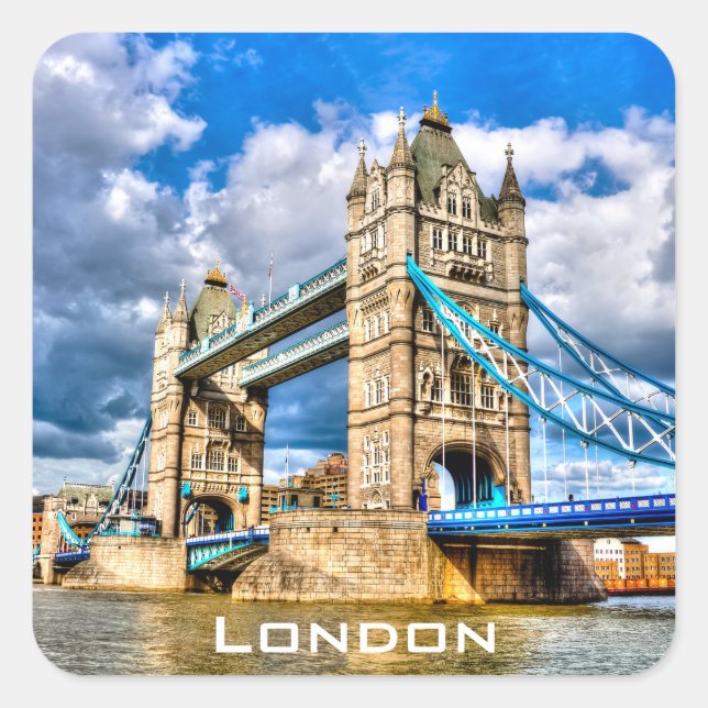 Tower Bridge Square Sticker (Front)