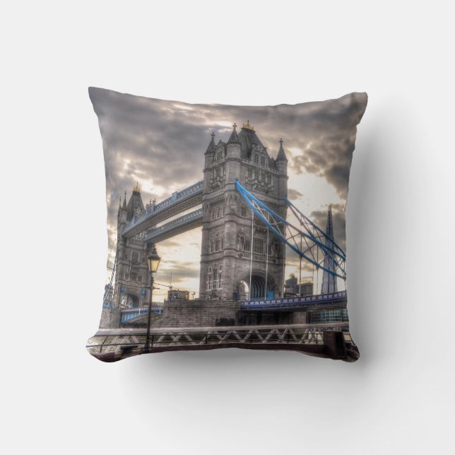Tower Bridge & The Shard, London, England Cushion (Front)