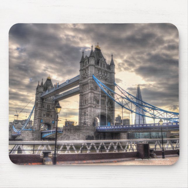 Tower Bridge & The Shard, London, England Mouse Mat (Front)