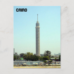 tower cairo egypt postcard